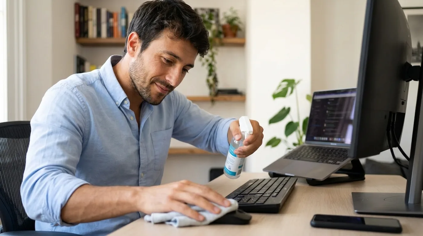 Descubre cómo desinfectar rápidamente superficies de alto contacto en tu home office. Guía con técnicas, productos y comparativas para un espacio libre de gérmenes. Descubre cómo desinfectar rápidamente superficies de alto contacto en tu home office. Guía con técnicas, productos y comparativas para un espacio libre de gérmenes.