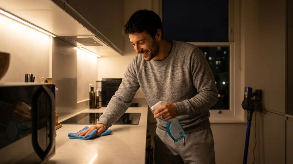 La rutina de limpieza nocturna de 10 minutos para despertar con la casa radiante La rutina de limpieza nocturna de 10 minutos para despertar con la casa radiante