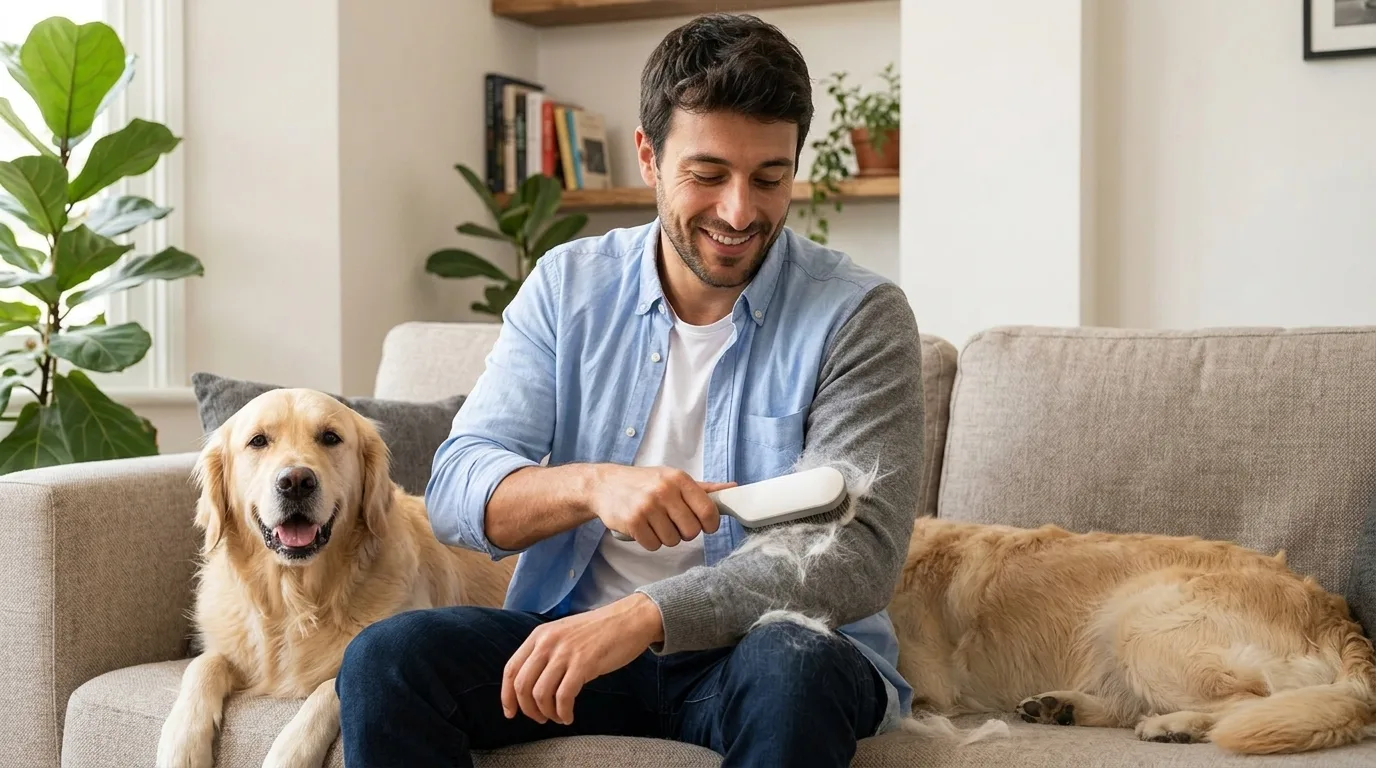 Los mejores cepillos para reducir pelos de mascotas en muebles y ropa.