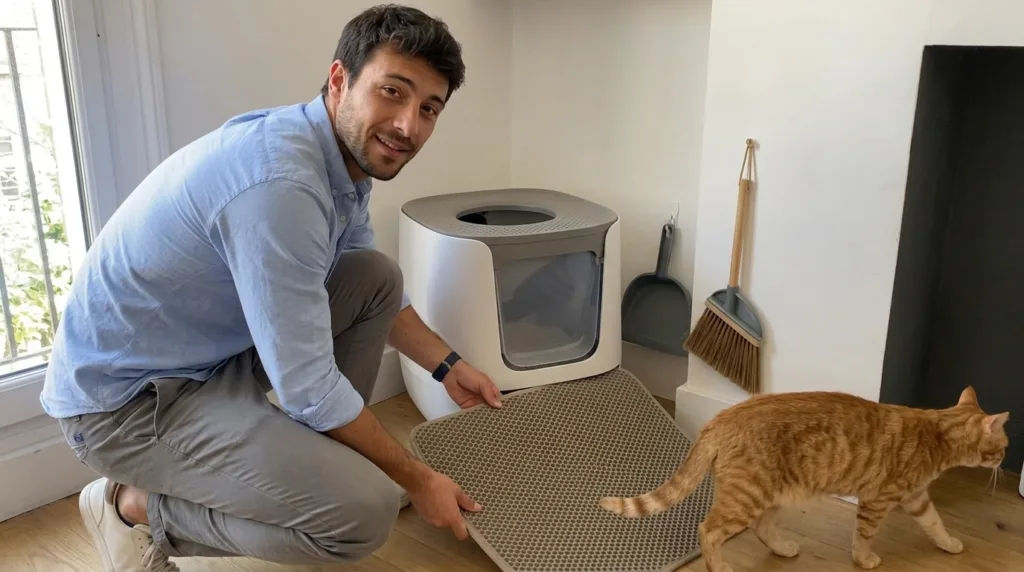 Cómo evitar que la arena del gato se esparza por todo el departamento.