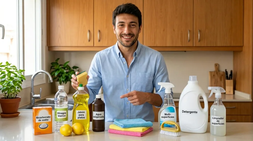 10 productos de limpieza económicos que siempre deberías tener en casa.