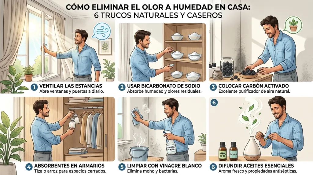Cómo quitar olor a humedad en casa en pocos paso: 6 trucos naturales y caseros
